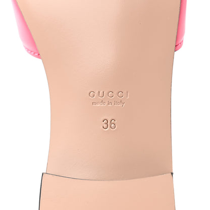 Gucci Cosmos Softy Calfskin Interlocking G Cut Out Slide Sandals 36 Rhodamine Pink 7 of 8