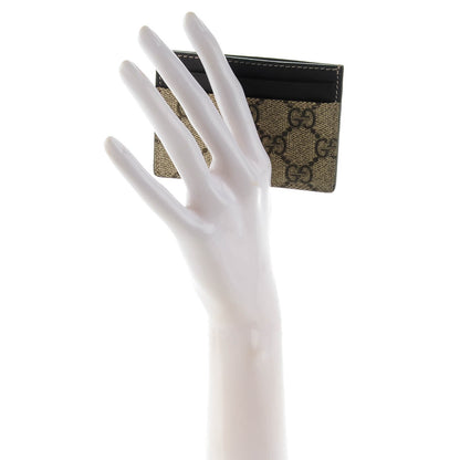 Gucci GG Supreme Monogram Card Holder Dark Brown 2 of 6