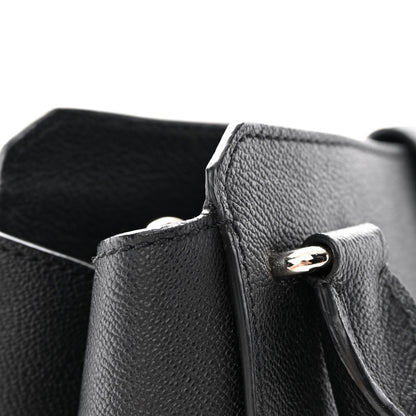 Burberry Soft Grain Calfskin Medium Buckle Tote Black 16 of 16