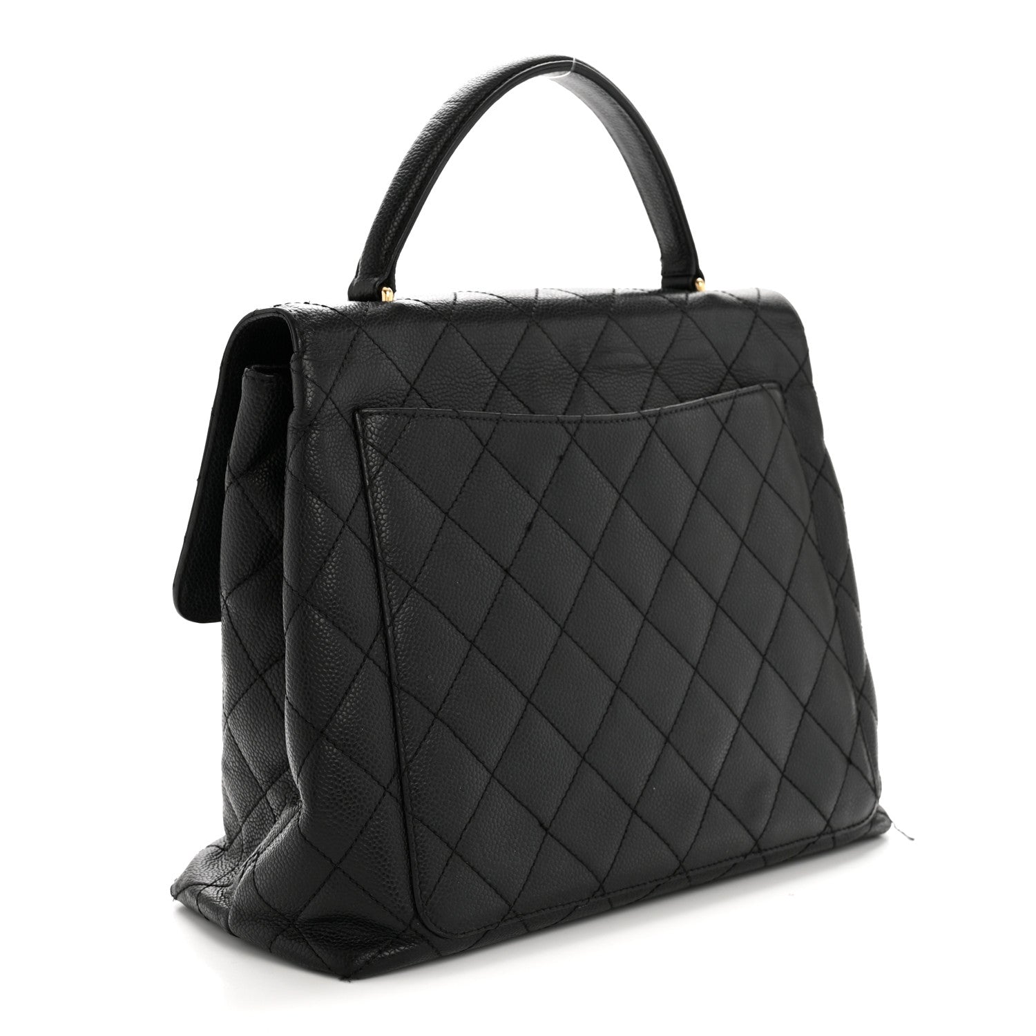 Chanel Caviar Quilted Jumbo Kelly Flap Black 3 of 17