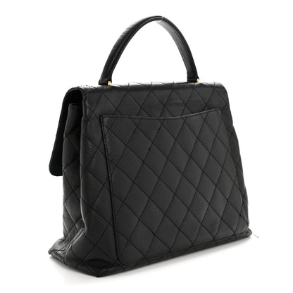 Chanel Caviar Quilted Jumbo Kelly Flap Black 3 of 17