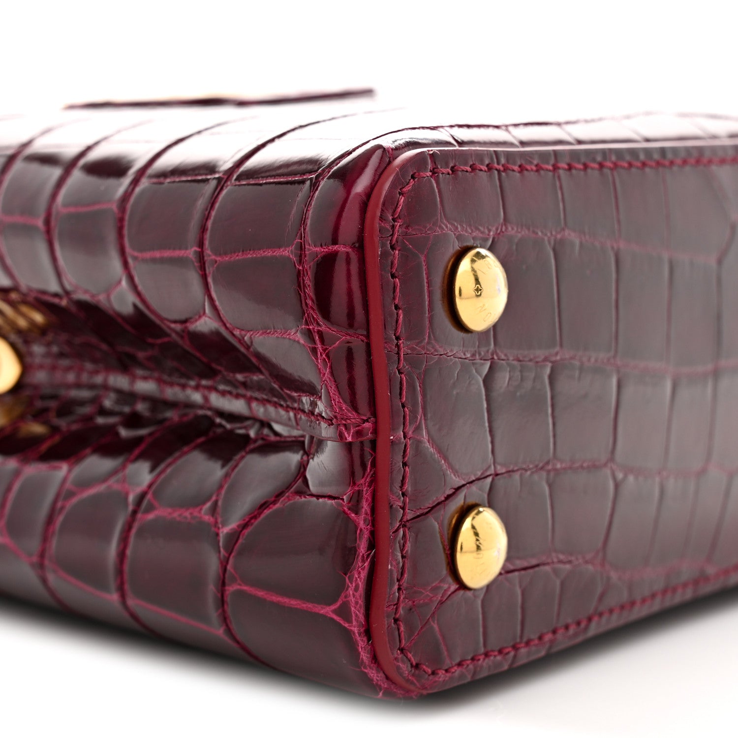 Louis Vuitton Crocodile Mini Capucines  Bordeaux 8 of 10