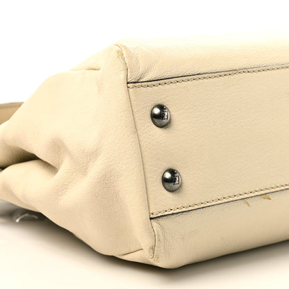 Fendi Goatskin Elaphe Medium Peekaboo Iconic Satchel Latte Natural 9 of 17