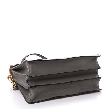 Miu Miu Goatskin Bandoliera Madras Bi-Color Shoulder Bag Grey and Brown 4 of 9