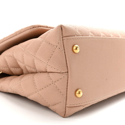 Chanel Caviar Quilted Medium Coco Handle Flap Light Beige 9 of 14