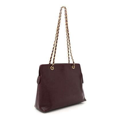 Chanel Caviar Shoulder Bag Burgundy 3 of 13
