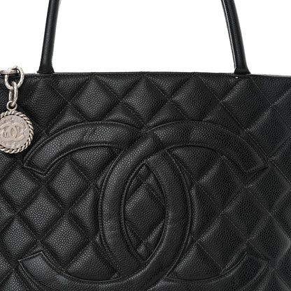 Chanel Caviar Quilted Medallion Tote Black 8 of 20