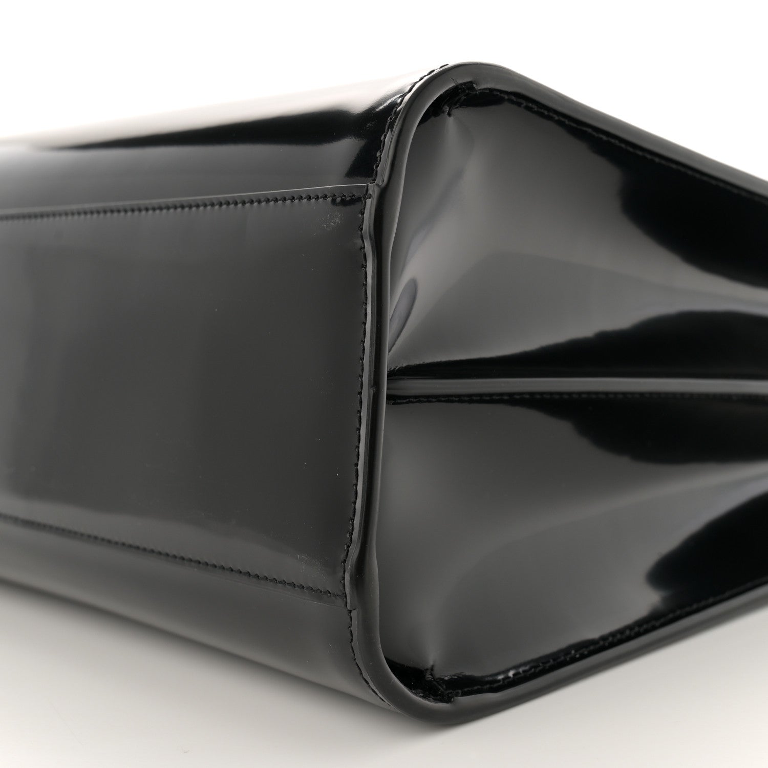 Saint Laurent Patent Calfskin Large Thin Sac De Jour Black 9 of 12