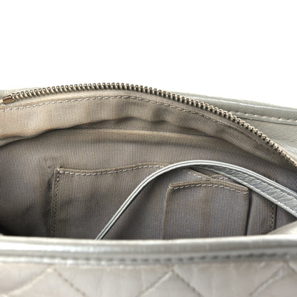 Chanel Metallic Aged Calfskin Quilted Small Gabrielle Hobo Silver 10 of 10