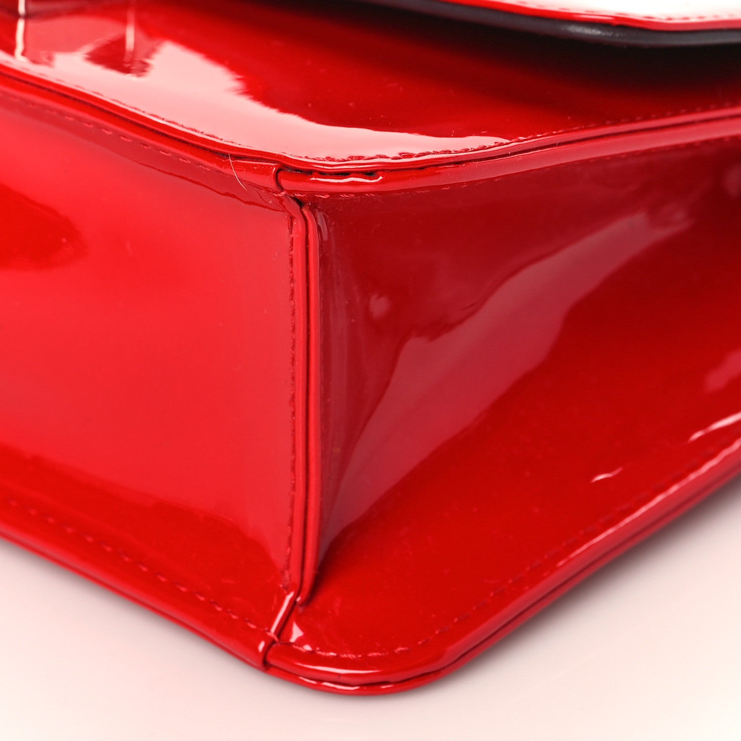 Christian Dior Metallic Box Patent Calfskin Miss Dior Promenade Pouch Red 10 of 11