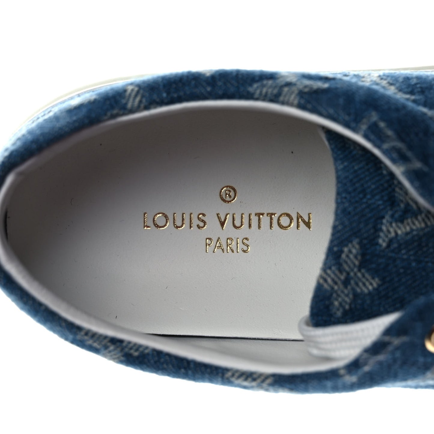 Denim Monogram Stellar Sneakers 37.5 Bleu Jeans Blue