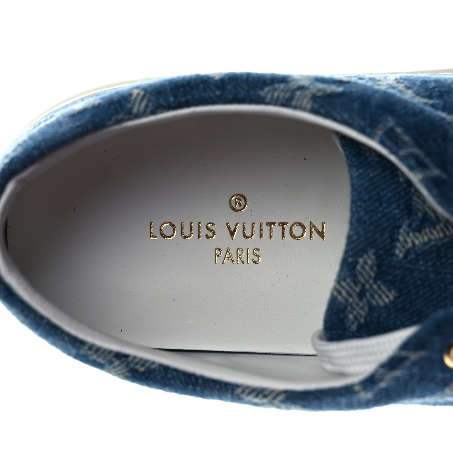Louis Vuitton Denim Monogram Stellar Sneakers 37.5 Bleu Jeans Blue 7 of 8