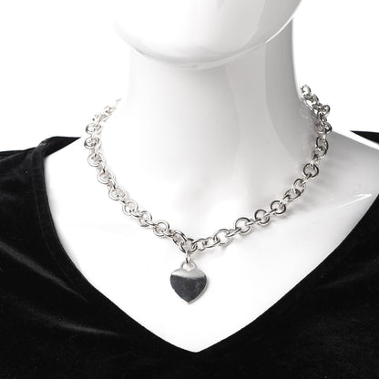 Tiffany Sterling Silver Heart Tag Toggle Necklace 2 of 6