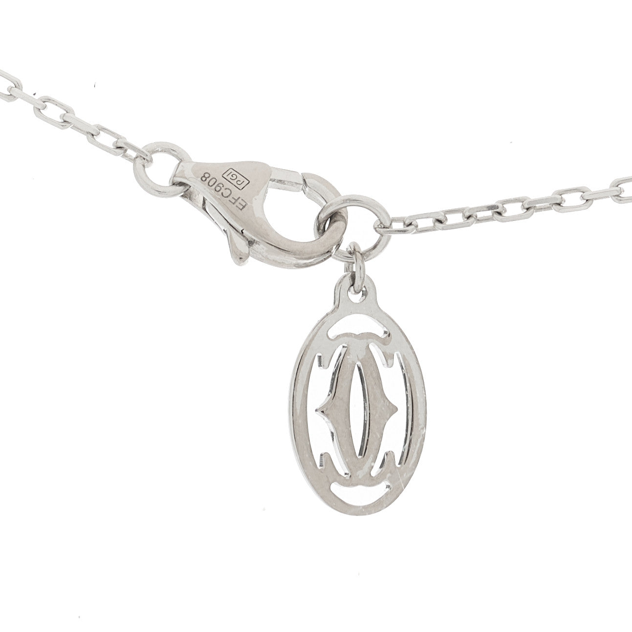 Cartier 18K White Gold Diamond SM D'Amour Pendant Necklace 4 of 5