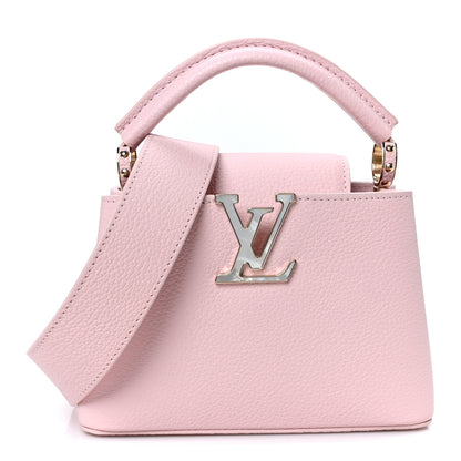 Louis Vuitton Taurillon Marble Capucines Mini Pink 1 of 8
