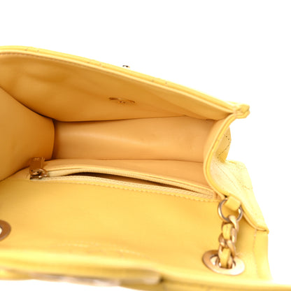 Chanel Caviar Quilted Mini Sweet Classic Flap Yellow 5 of 12