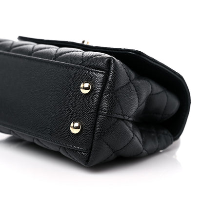Chanel Caviar Quilted Extra Mini Coco Handle Flap Black 9 of 11