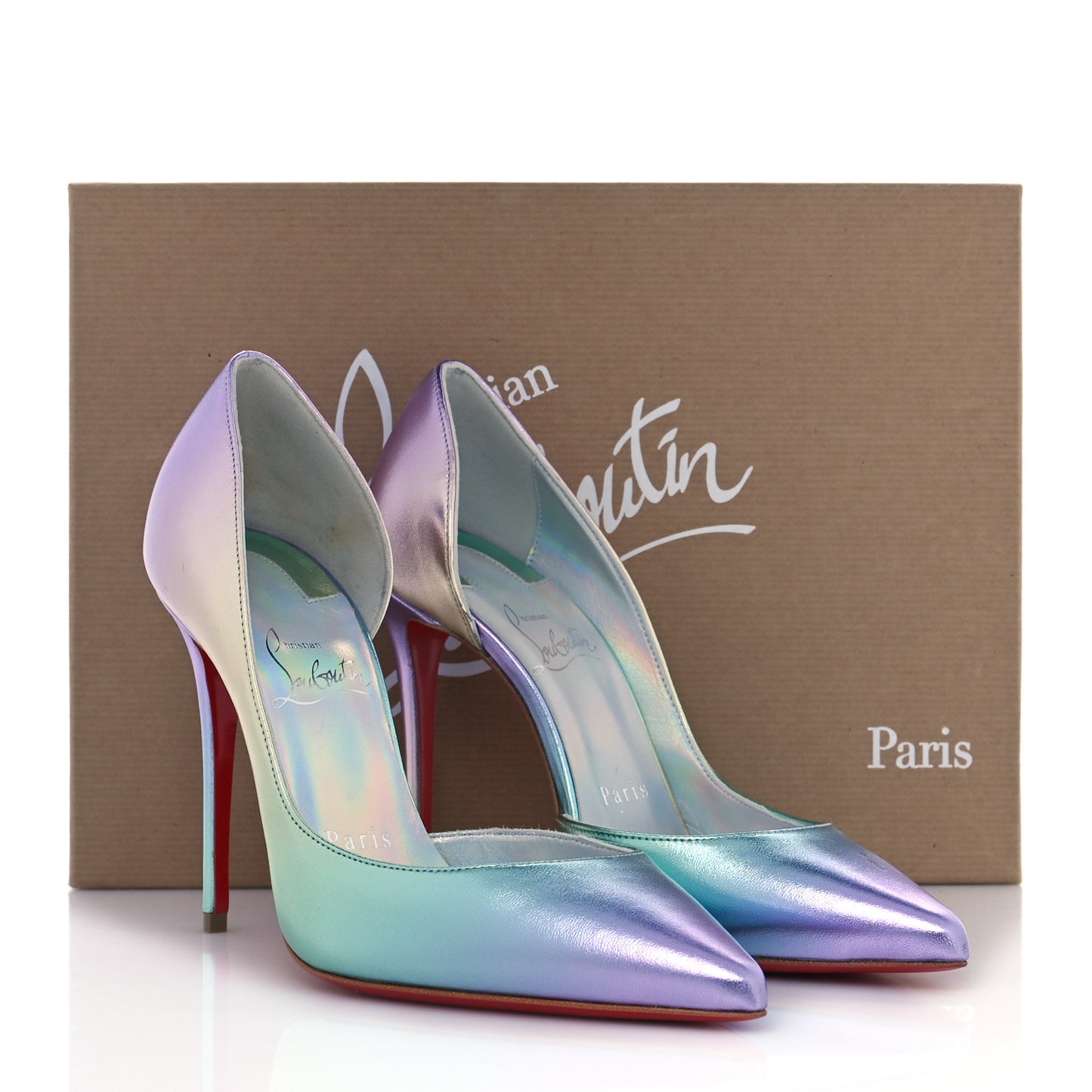 Iridescent Nappa Lam Licorne Iriza 100 Pumps 36 Multicolor