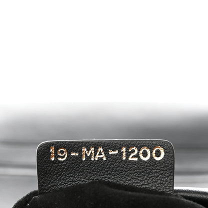 Christian Dior Calfskin Embossed Logo Zip Clutch Black 8 of 9