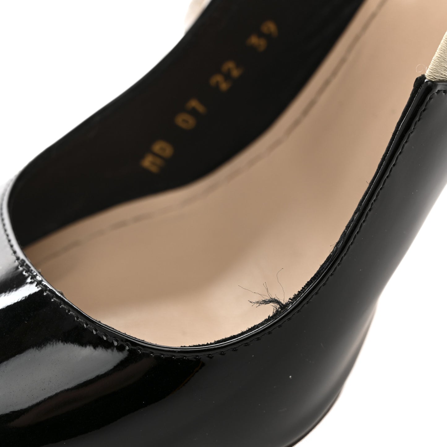 Patent Ribbon J'Adior Slingback 100mm Pumps 39 Black