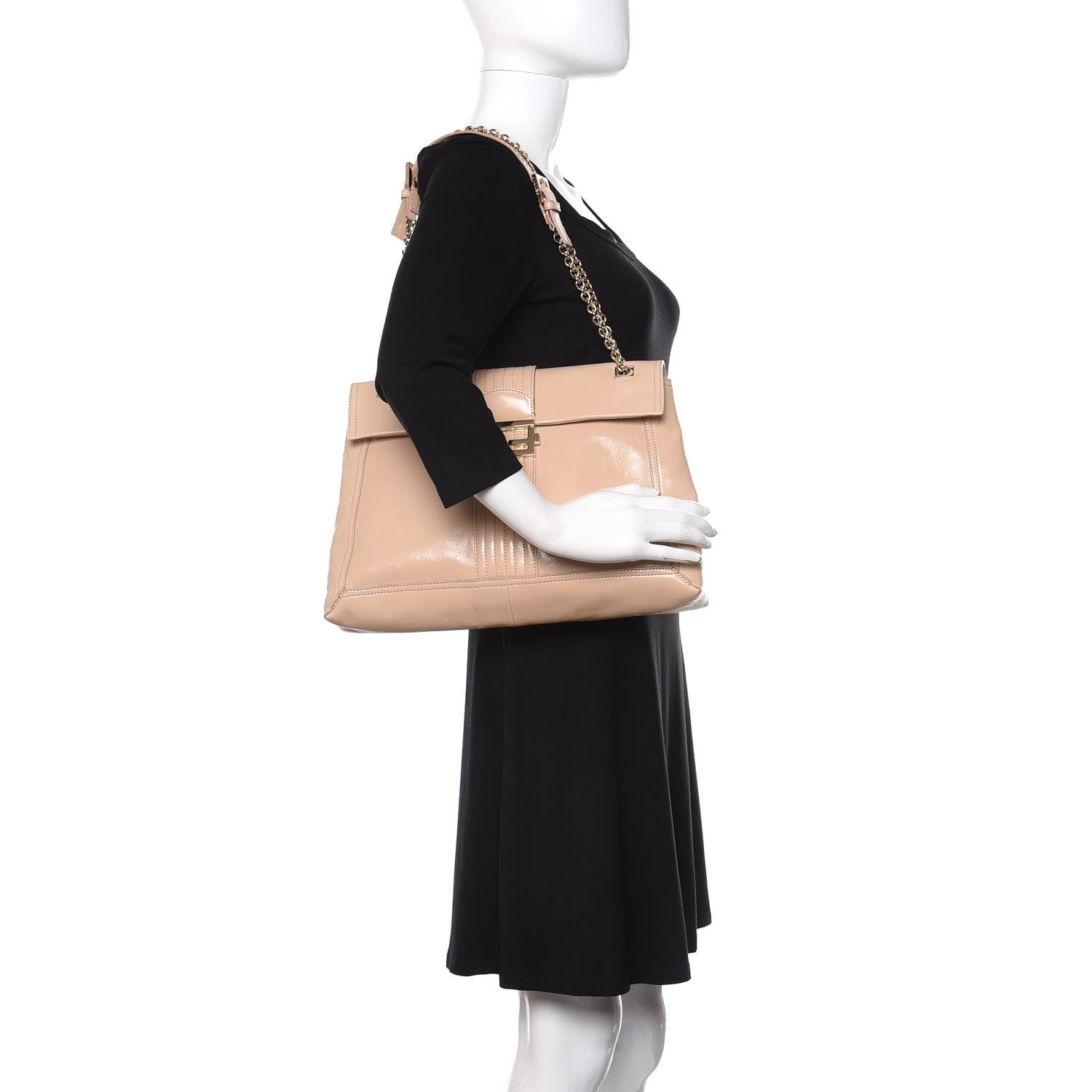 Fendi Vitello Acqua Maxi Baguette Shoulder Bag Makeup 2 of 11
