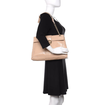 Fendi Vitello Acqua Maxi Baguette Shoulder Bag Makeup 2 of 11
