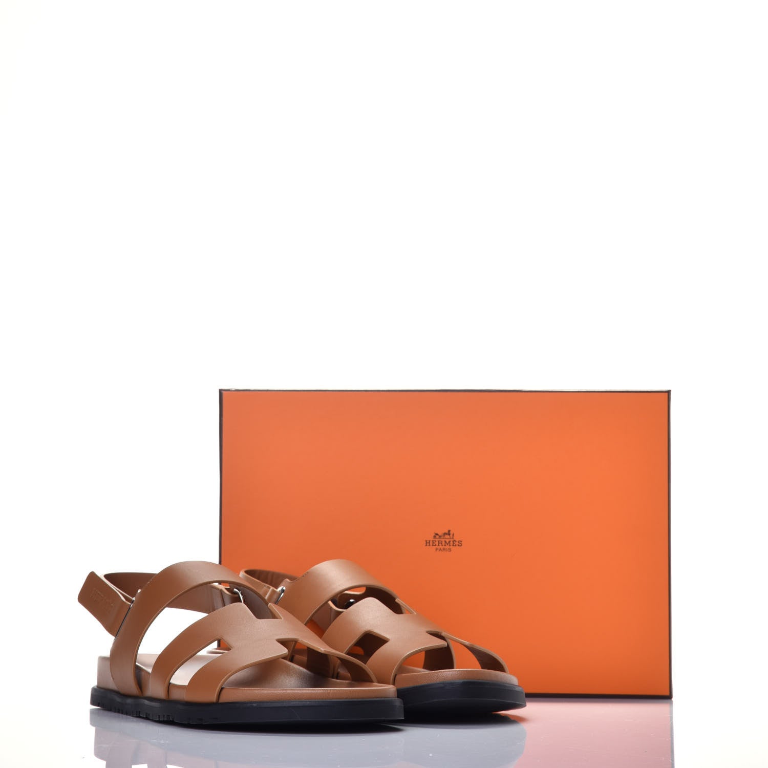 Hermes Calfskin Womens Takara Sandals 41 Gold 8 of 8