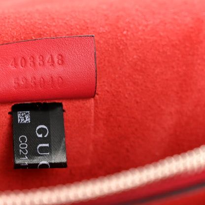 Gucci GG Supreme Monogram Suede Cudu Medium Dionysus Shoulder Bag Beige Ebony Vulcanic Red 7 of 13
