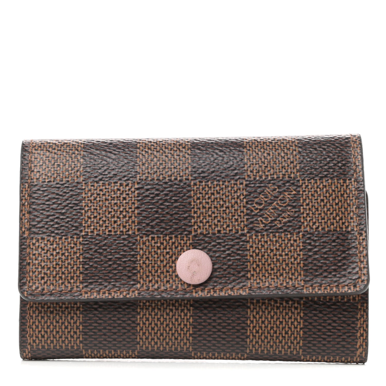 Louis Vuitton Damier Ebene Multicles 6 Key Holder Rose Ballerine 1 of 6