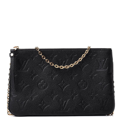 Louis Vuitton Empreinte Double Zip Pochette Black 1 of 4