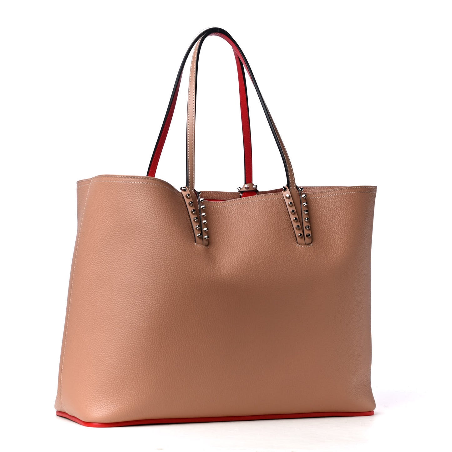 Calfskin Spikes East West Cabata Tote Nude