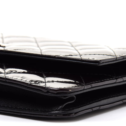 Chanel Patent Quilted Brilliant Wallet On Chain WOC Black 11 of 12