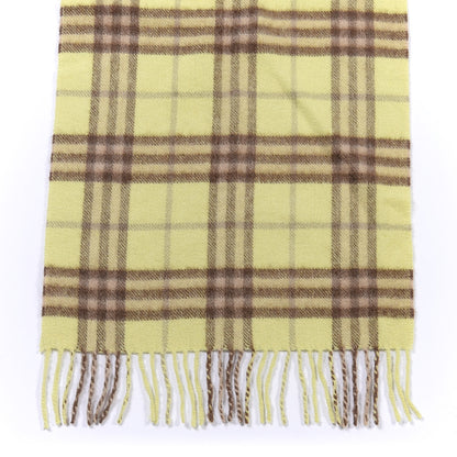 Burberry Cashmere Check Fringe Scarf Green 2 of 3