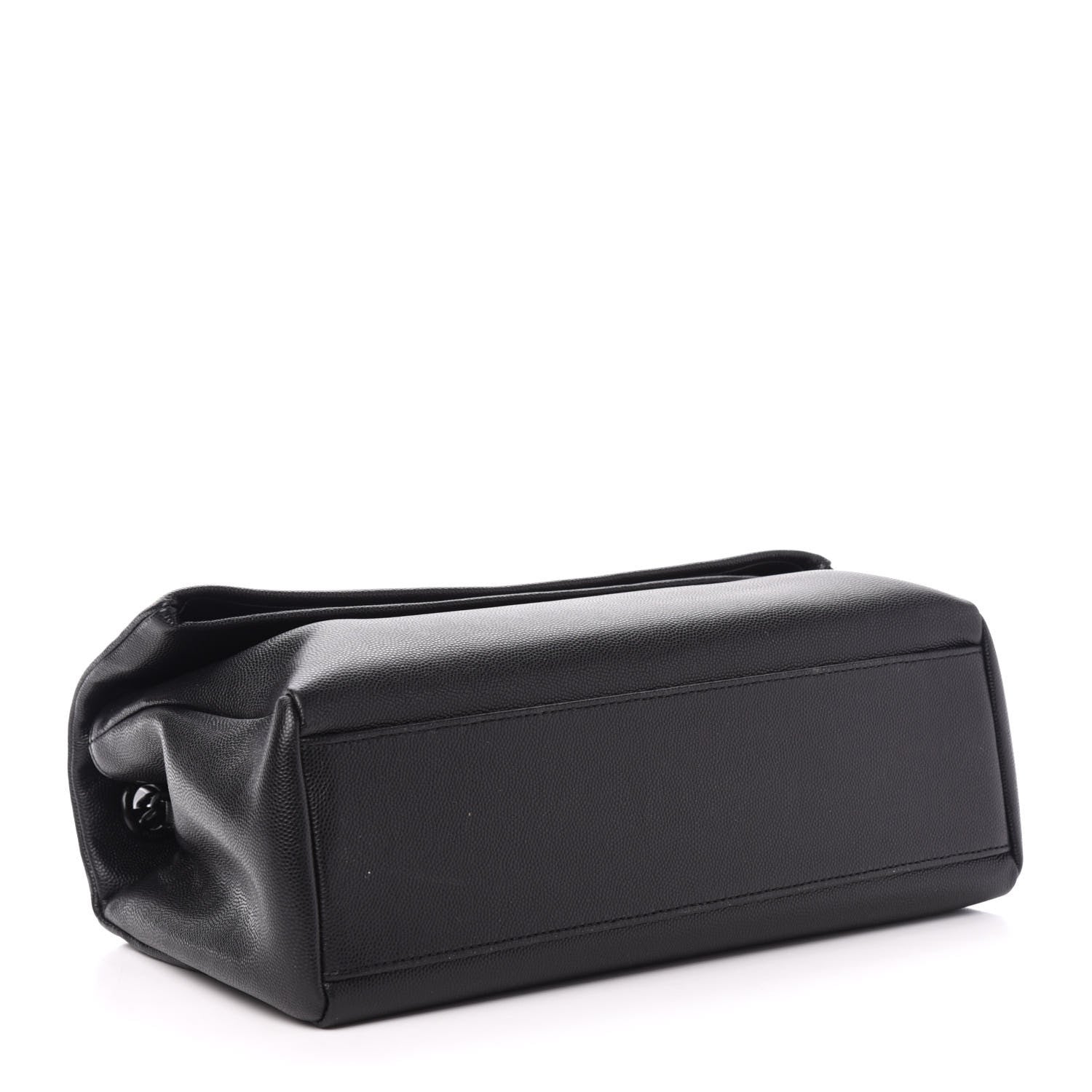 Saint Laurent Grain De Poudre Medium West Hollywood Monogram Fold-Over Black 4 of 10