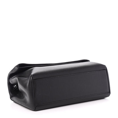 Saint Laurent Grain De Poudre Medium West Hollywood Monogram Fold-Over Black 4 of 10