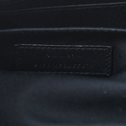 Saint Laurent Wool Tartan Belt Bag Black White 7 of 9