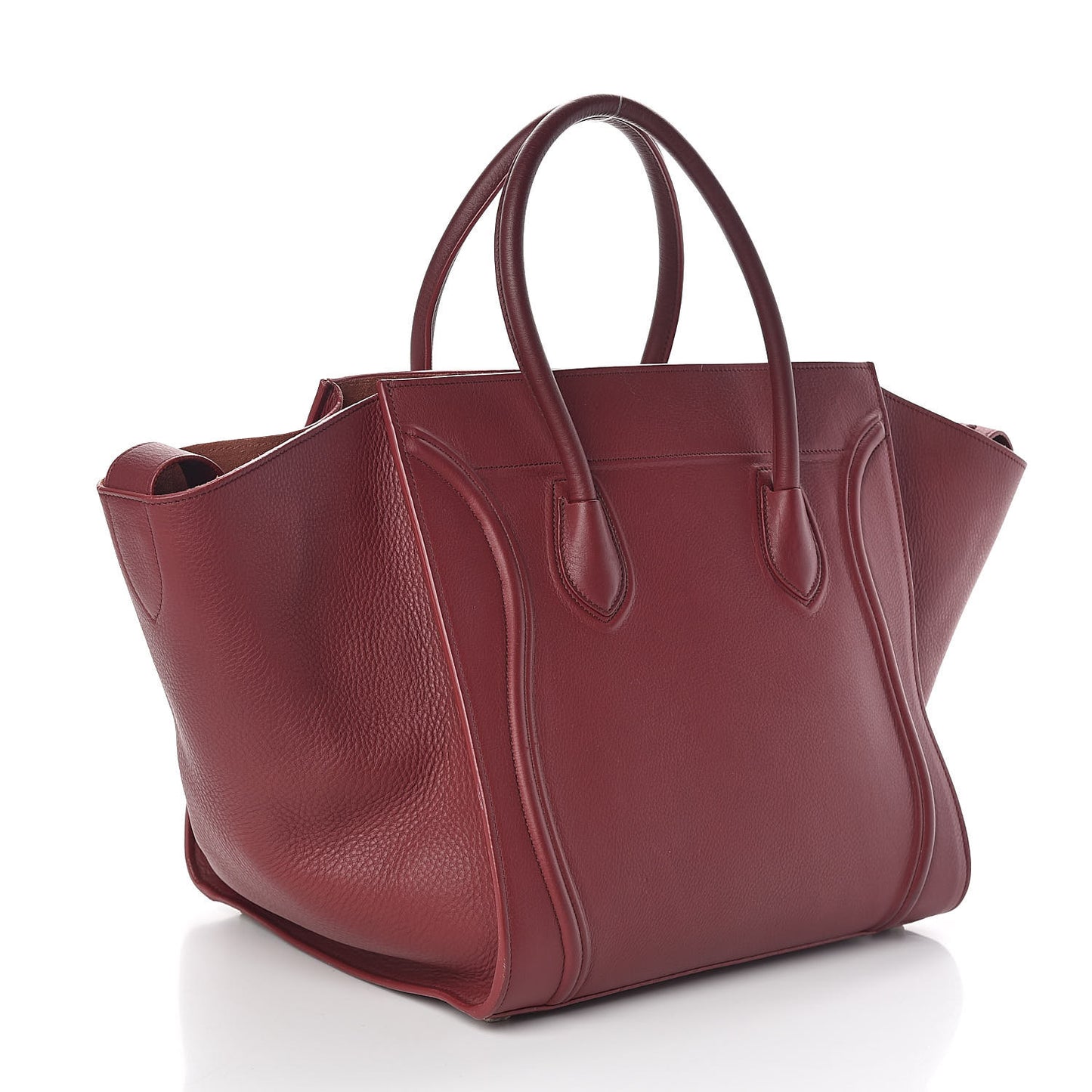 Supple Calfskin Medium Phantom Luggage Burgundy