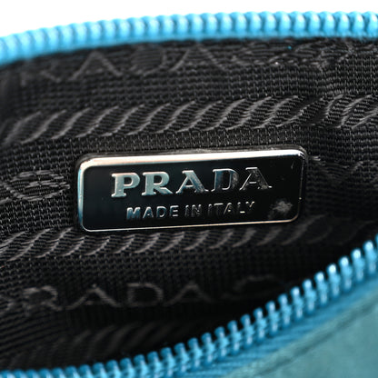 Prada Satin Soft Evening Bag Turchese 6 of 12