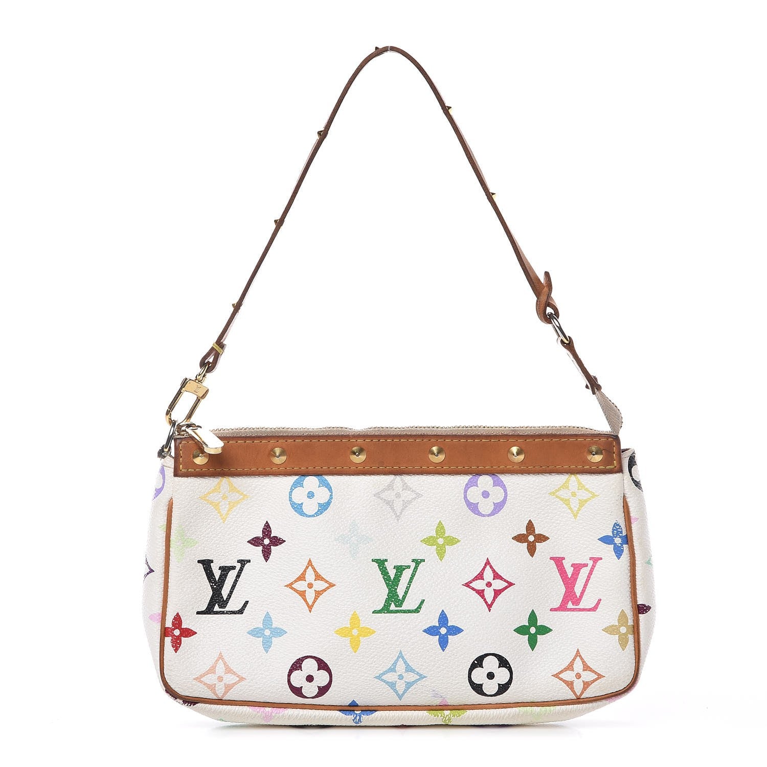 Louis Vuitton Monogram Multicolor Pochette Accessories White 1 of 14