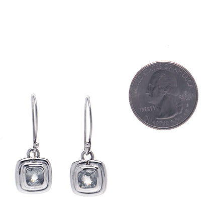 John Hardy Sterling Silver White Topaz Drop Earrings 2 of 4