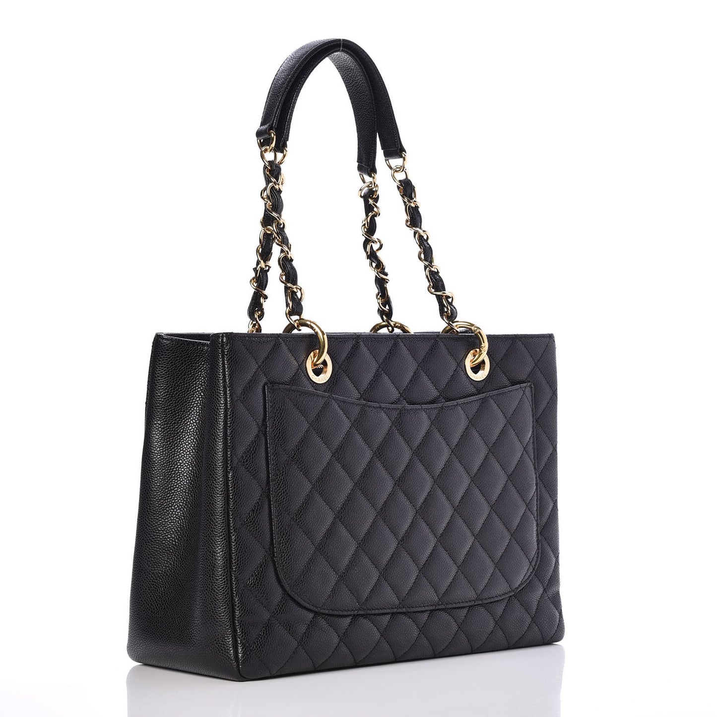Caviar Quilted Grand Shopping Tote GST Black
