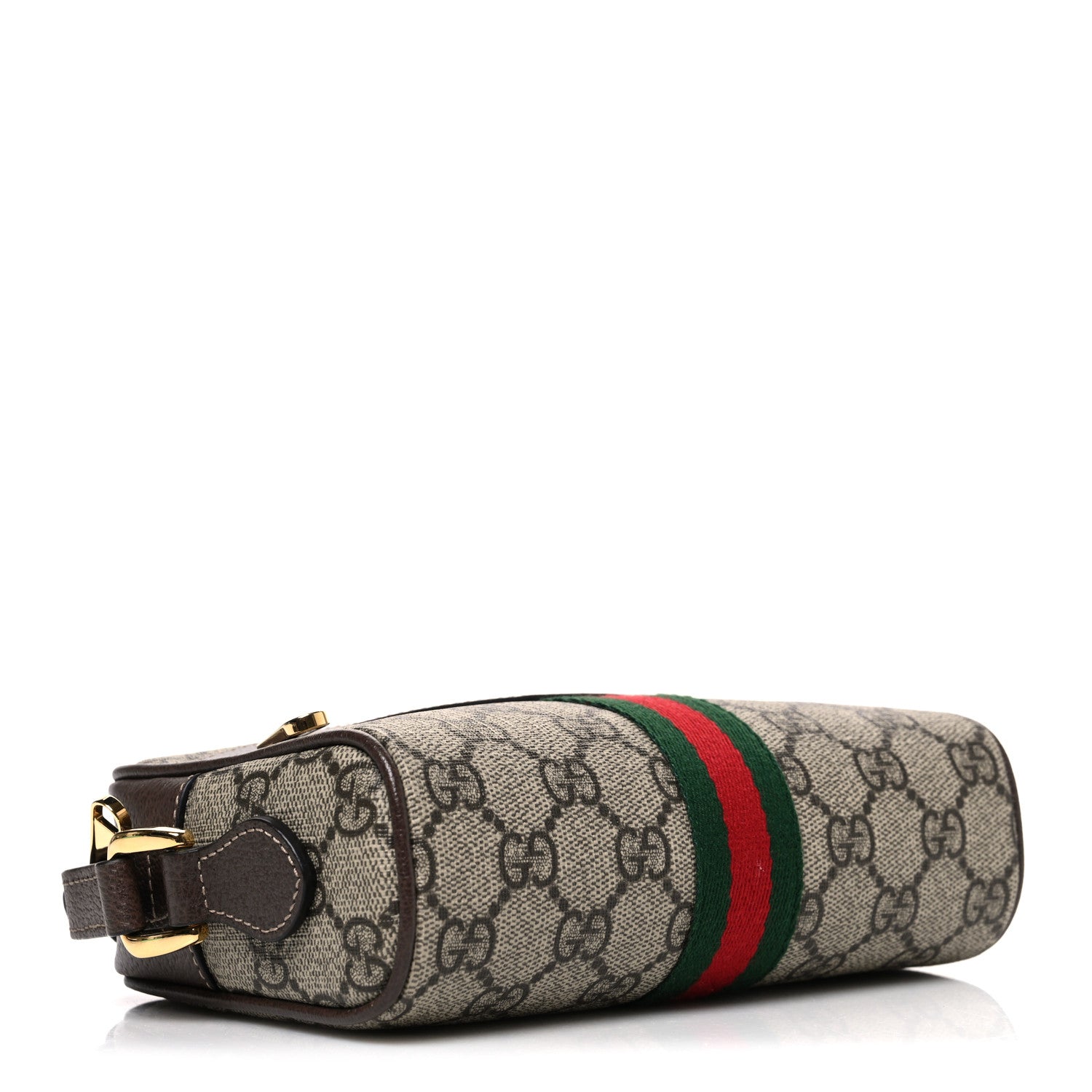 Gucci GG Supreme Monogram Web Mini Ophidia Shoulder Bag Brown 4 of 11