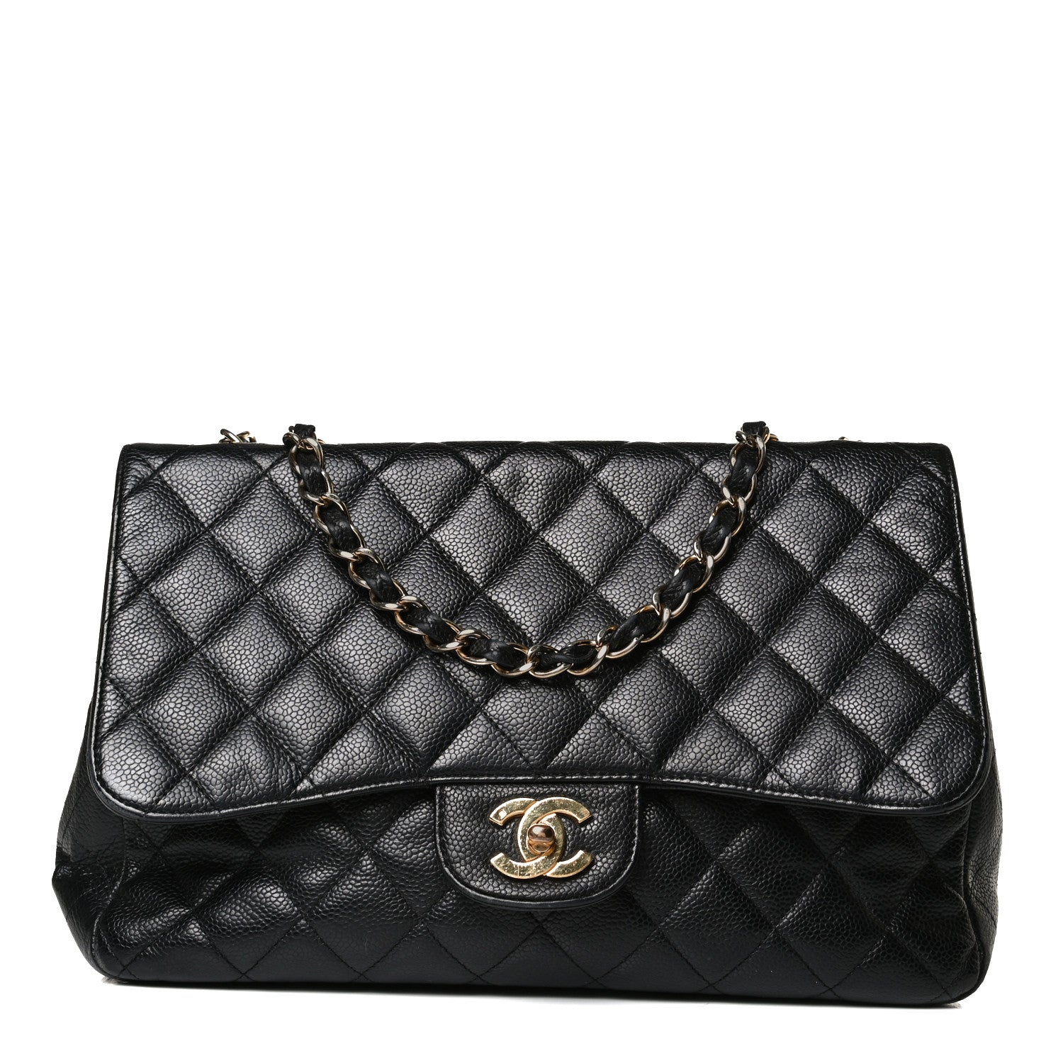 Chanel Caviar Quilted Jumbo Single Flap Black 1 of 16