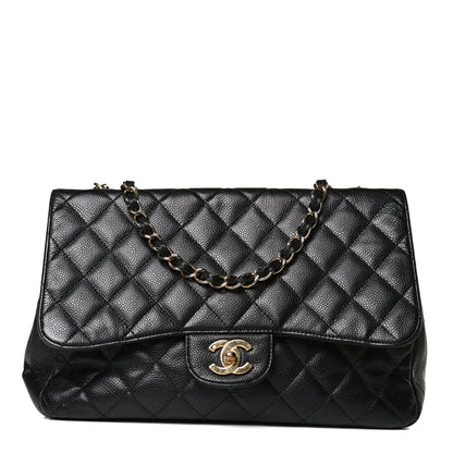Chanel Caviar Quilted Jumbo Single Flap Black 1 of 16