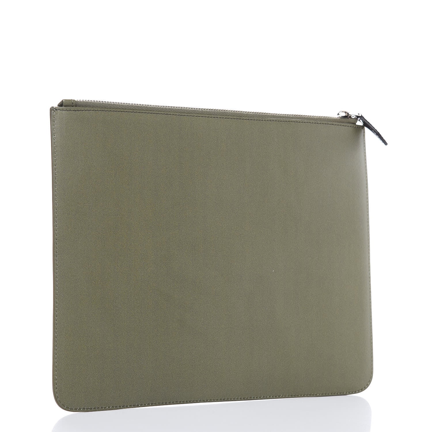 Givenchy Calfskin Egyptian Print Zip Pouch Olive 3 of 7