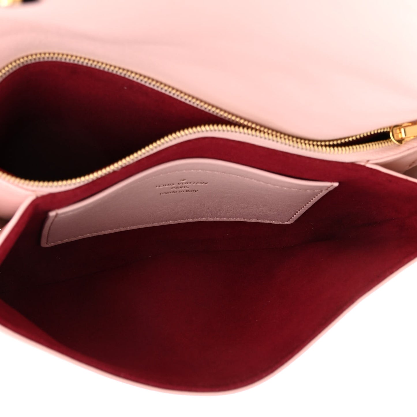 Lambskin Embossed Monogram Pochette Coussin Rose