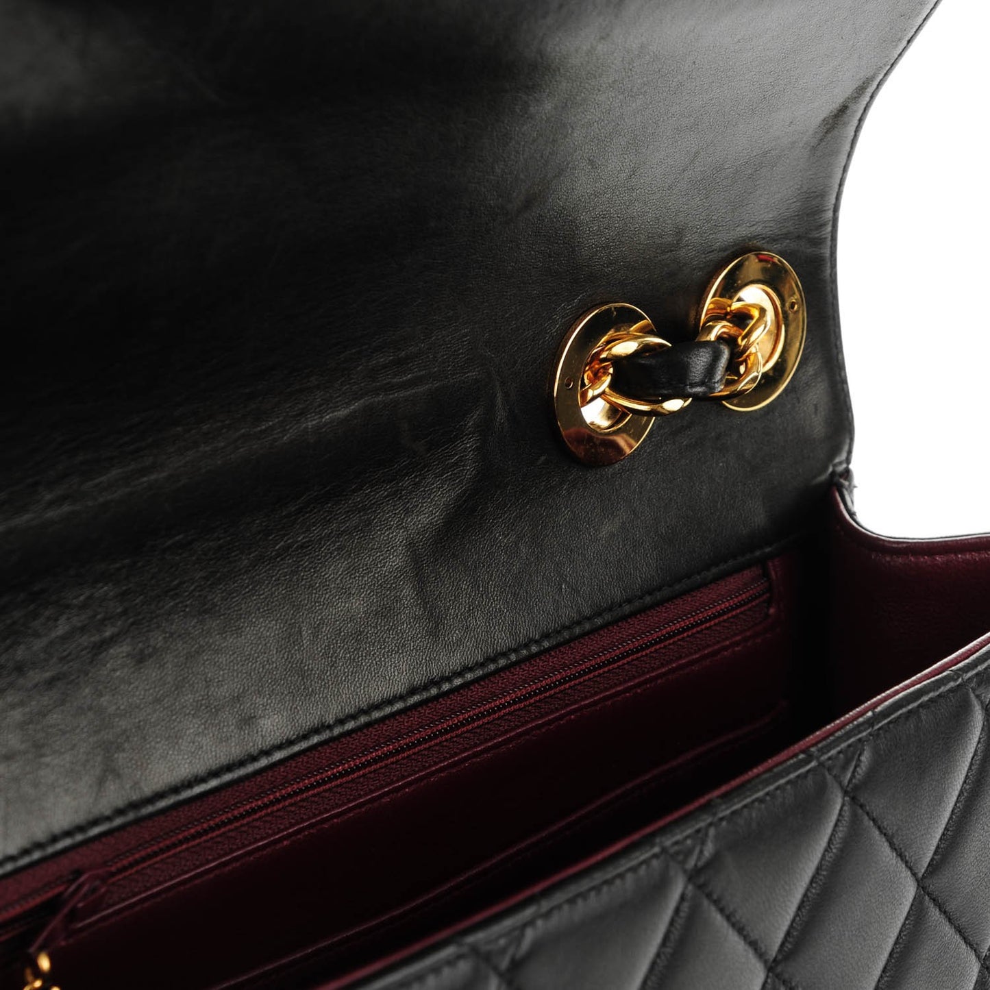 Lambskin Quilted Jumbo Flap Black