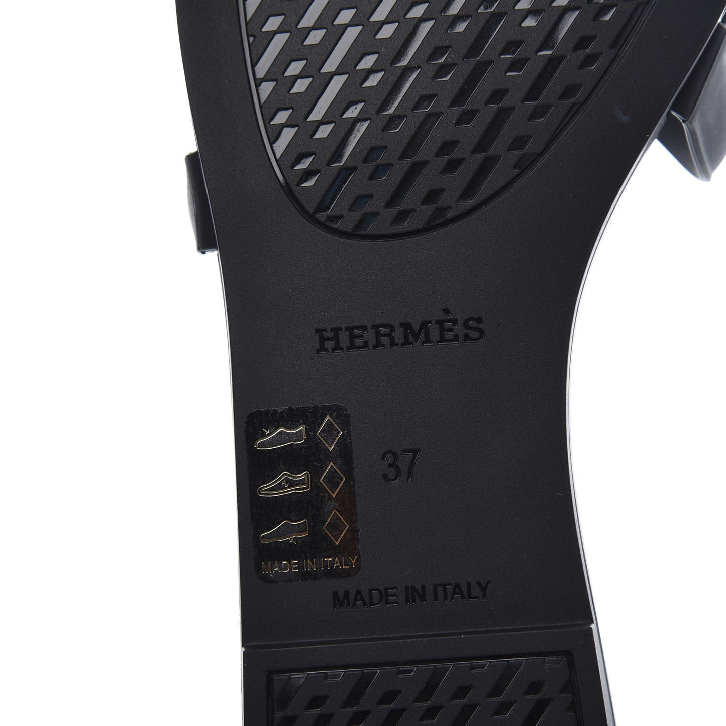 Rubber Aloha Sandals 37 Black