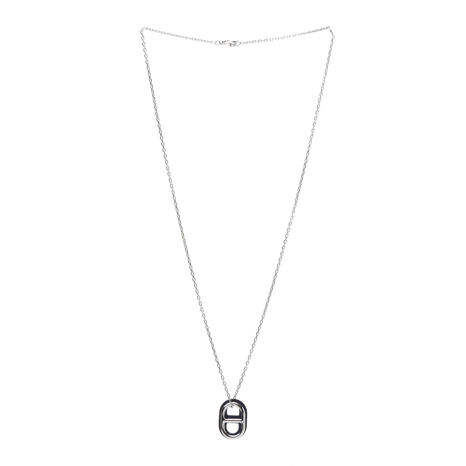 Hermes Swift O'Maillon Pendant Necklace Bleu Nuit 3 of 8