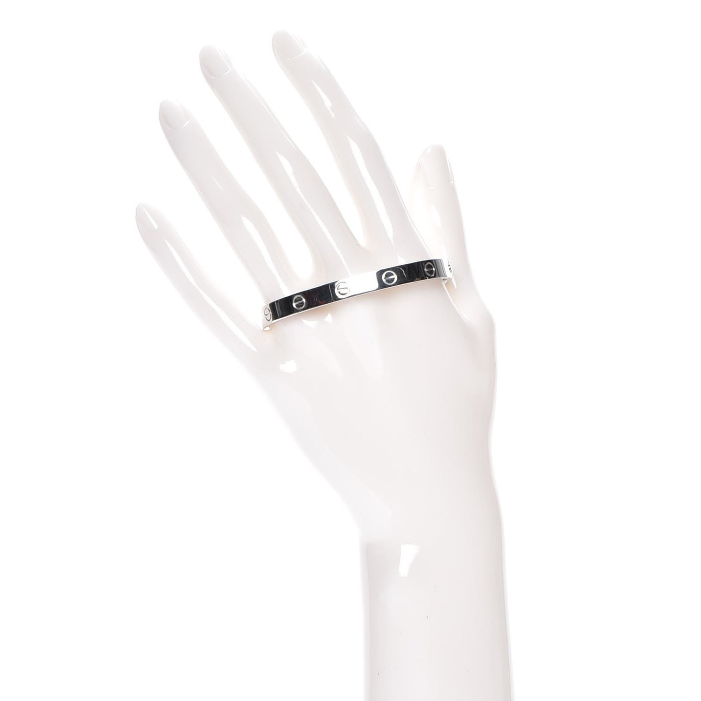 18K White Gold LOVE Bracelet 17